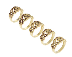 Jewelry isolated on background. 3d rendering - illustration