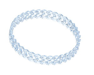 Gold bracelet isolated on background. 3d rendering - illustration