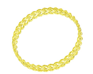 Gold bracelet isolated on background. 3d rendering - illustration