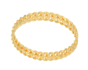 Gold bracelet isolated on background. 3d rendering - illustration