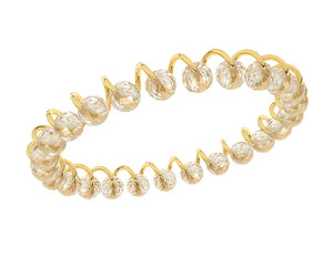 Gold bracelet isolated on background. 3d rendering - illustration