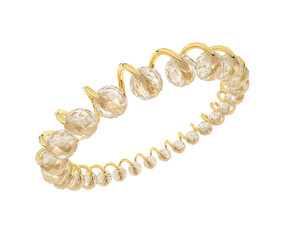 Gold bracelet isolated on background. 3d rendering - illustration