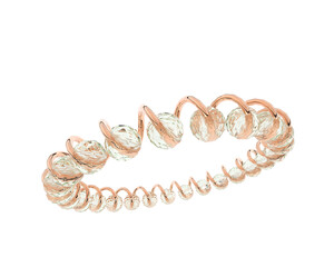 Gold bracelet isolated on background. 3d rendering - illustration