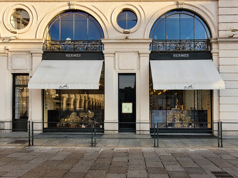 an Hermes boutique in Turin, Italy.