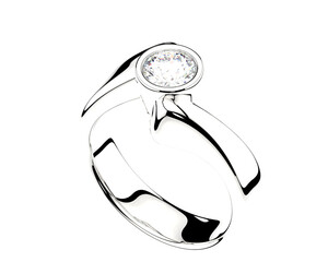 Jewelry isolated on background. 3d rendering - illustration