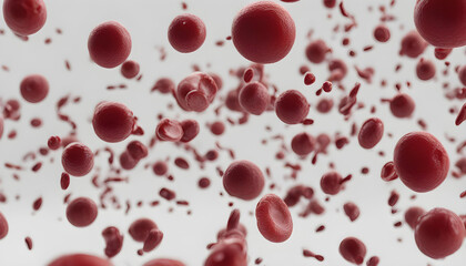 Blood Cells Wave on White Background