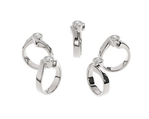 Jewelry isolated on background. 3d rendering - illustration