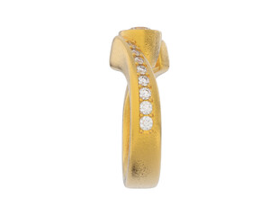 Diamond ring isolated on background. 3d rendering - illustration