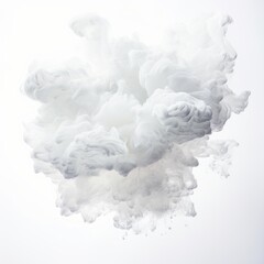 Light Cloud Explosion, White Cloud Aesthetic Abstract Ink Splash, Perfect for Calm Backgrounds and Art Projects.
