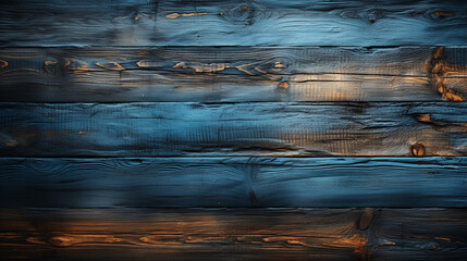 Captivating Blue Wooden Background: Realistic Texture and High-Quality Details. Generative AI