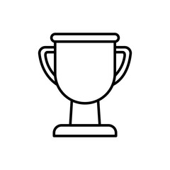 Trophy cup outline icons, football minimalist vector illustration ,simple transparent graphic element .Isolated on white background