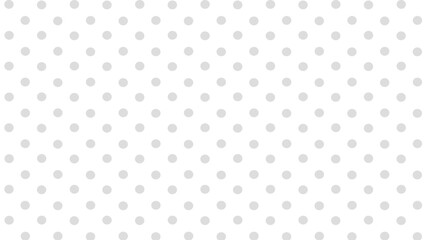 White background with grey polka dot