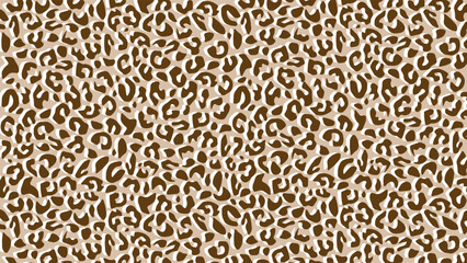 Leopard skin fur texture brown background - obrazy, fototapety, plakaty
