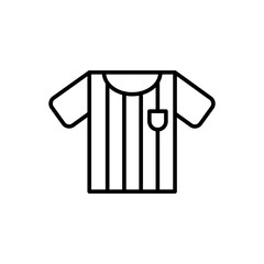 Referee shirt outline icons, football minimalist vector illustration ,simple transparent graphic element .Isolated on white background