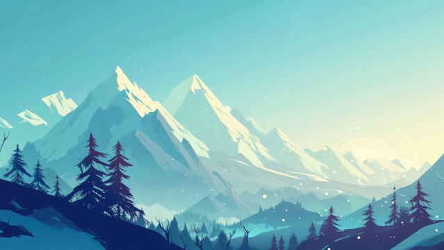 Cool ice mountains wallpaper