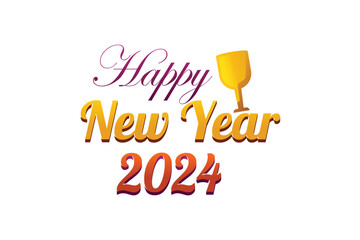 Happy New Year 2024 Sticker