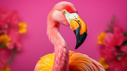Fototapeta premium pink flamingo bird