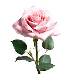 pink rose isolated on white background