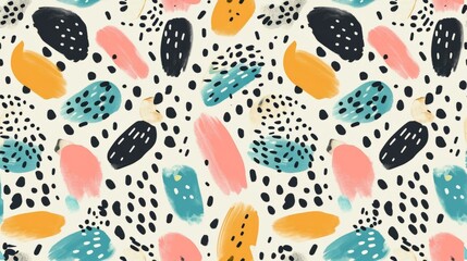 Minimalist animal pattern. Creative abstract fauna print in vivid colors
