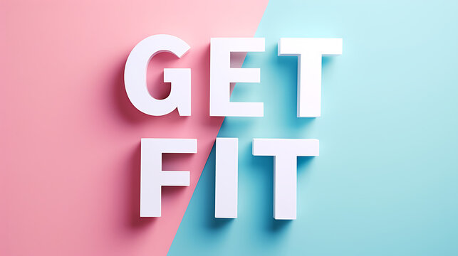 Get Fit in Soft Pop Style, Vibrant Motivational Image
