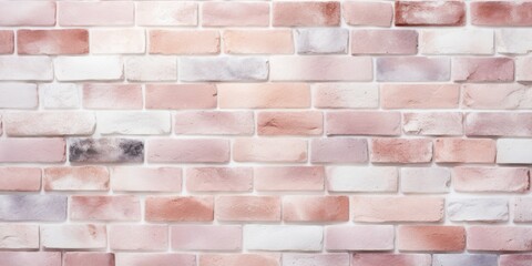 The background with the texture of a brick wall is a delicate pink color. Brickwork pattern