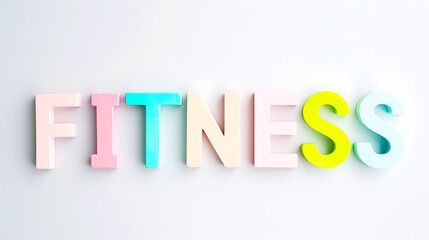 Fototapeta premium Vibrant Fitness in Soft Pop Style