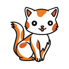 yellow and white cartoon cat illustration