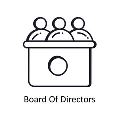 Board Of Directors vector outline doodle Design illustration. Symbol on White background EPS 10 File 