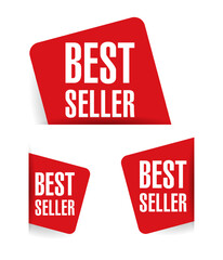 Best seller badge in wobbler style