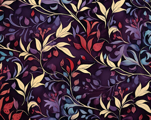 Fototapeta premium seamless pattern with leaves