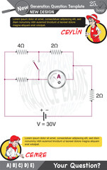University and high school exam question form, Mathematics, physics, geometry, biology, eps, Next generation problems, two sister, speech bubble, template, experiment