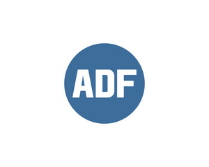 ADF logo design vector template. ADF, logo, design, logo design, vector, letter, monogram, creative, icon, template, sign, symbol, brand, unique, initial, modern, alphabet.