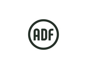 ADF logo design vector template. ADF, logo, design, logo design, vector, letter, monogram, creative, icon, template, sign, symbol, brand, unique, initial, modern, alphabet.