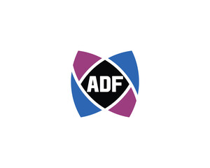 ADF logo design vector template. ADF, logo, design, logo design, vector, letter, monogram, creative, icon, template, sign, symbol, brand, unique, initial, modern, alphabet.