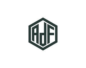 ADF logo design vector template. ADF, logo, design, logo design, vector, letter, monogram, creative, icon, template, sign, symbol, brand, unique, initial, modern, alphabet.