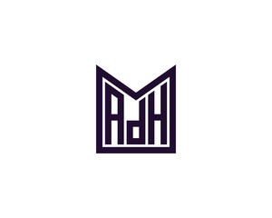 ADH logo design vector template. ADH, logo, design, logo design, vector, letter, monogram, creative, icon, template, sign, symbol, brand, unique, initial, modern, alphabet.