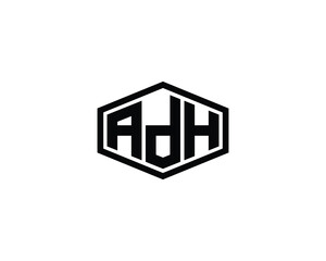 ADH logo design vector template. ADH, logo, design, logo design, vector, letter, monogram, creative, icon, template, sign, symbol, brand, unique, initial, modern, alphabet.