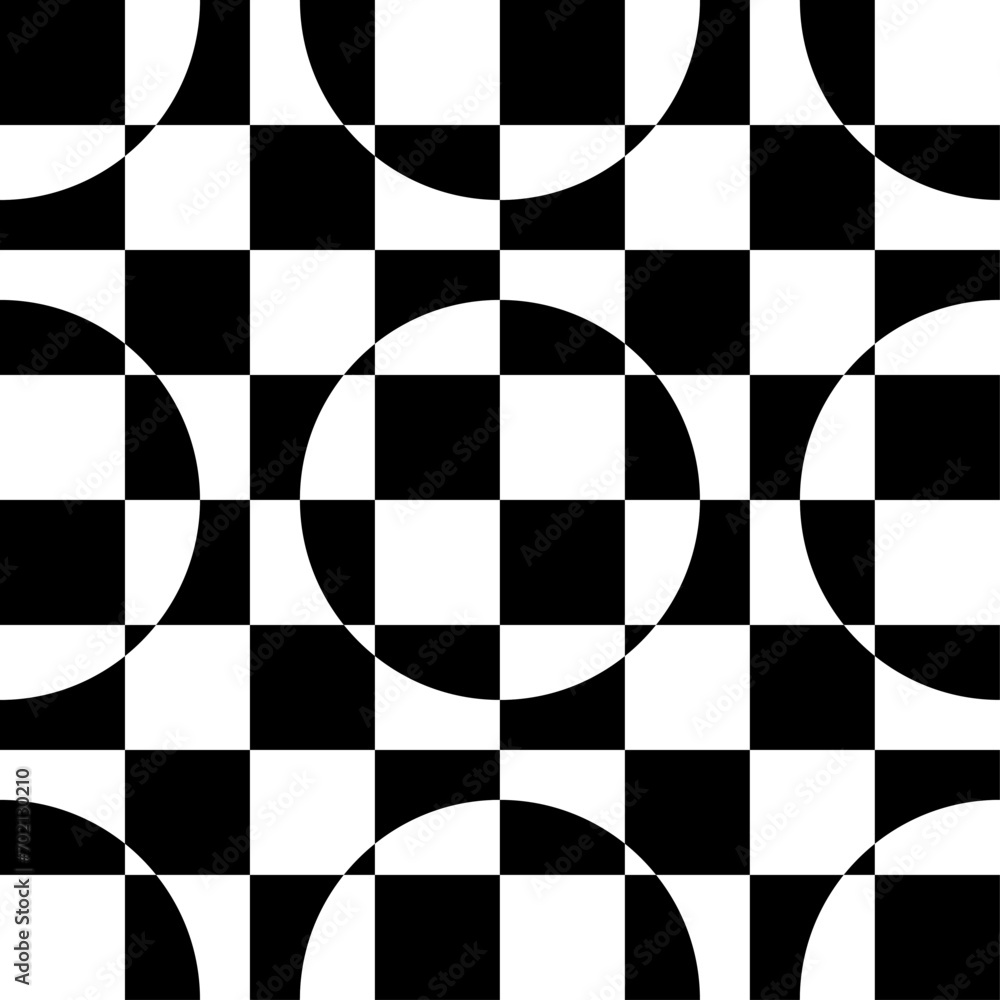 Poster Geometric abstract pattern retro style. Seamless vector pattern.