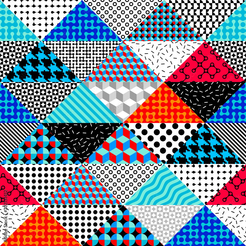 Leinwandbilder Abstract geometric Pop srt style pattern. Vector image