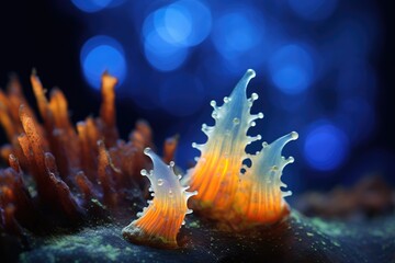 Fototapeta na wymiar Sea Slug Serenity: Close-up of sea slugs in a tranquil setting.
