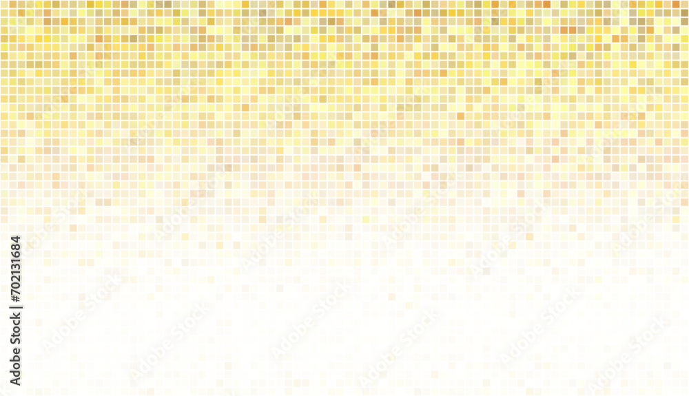 Poster abstract gold bottom mosaic with white copy space.