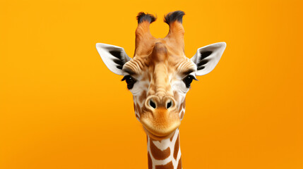 Head of a funny giraffe