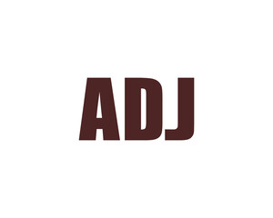 ADJ Logo design vector template. ADJ, logo, design, logo design, vector, letter, monogram, creative, icon, template, sign, symbol, brand, unique, initial, modern, alphabet.