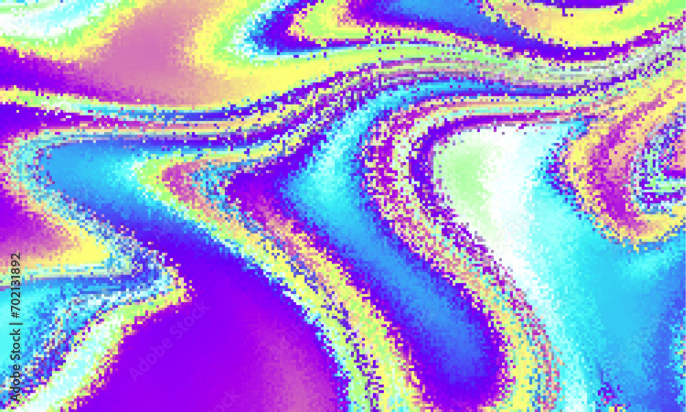 Fototapete Pixelated psychedelic background. Moire overlapping effect. Vector image.