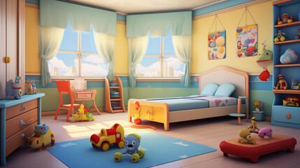 Interior of a childrens room