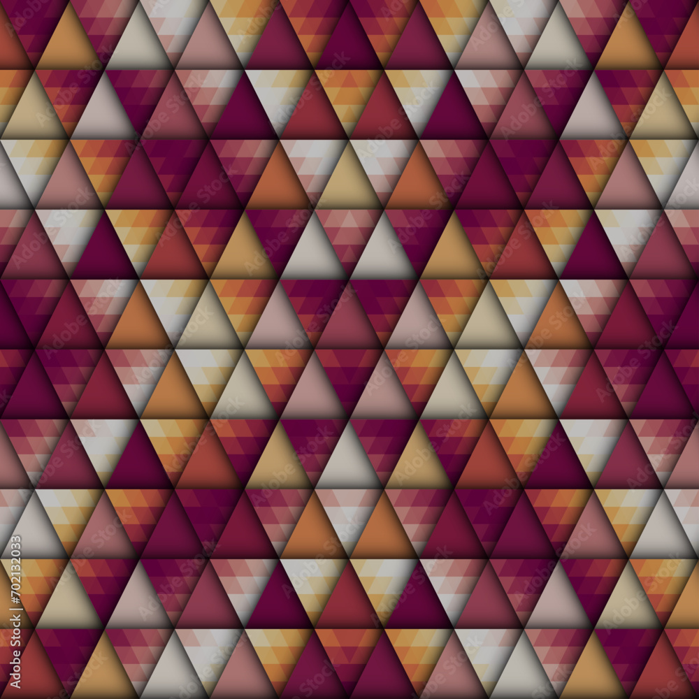 Poster Geometric abstract triangles pattern. Seamless vector image.
