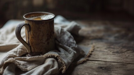 Beer mug resting on a rustic wooden table. - obrazy, fototapety, plakaty