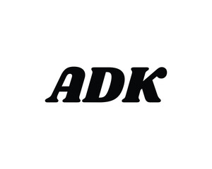 ADK logo design vector template. ADK, logo, design, logo design, vector, letter, monogram, creative, icon, template, sign, symbol, brand, unique, initial, modern, alphabet.