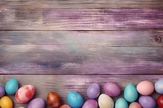 Easter Banner with Space to write - colorful easter eggs