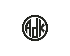 ADK logo design vector template. ADK, logo, design, logo design, vector, letter, monogram, creative, icon, template, sign, symbol, brand, unique, initial, modern, alphabet.